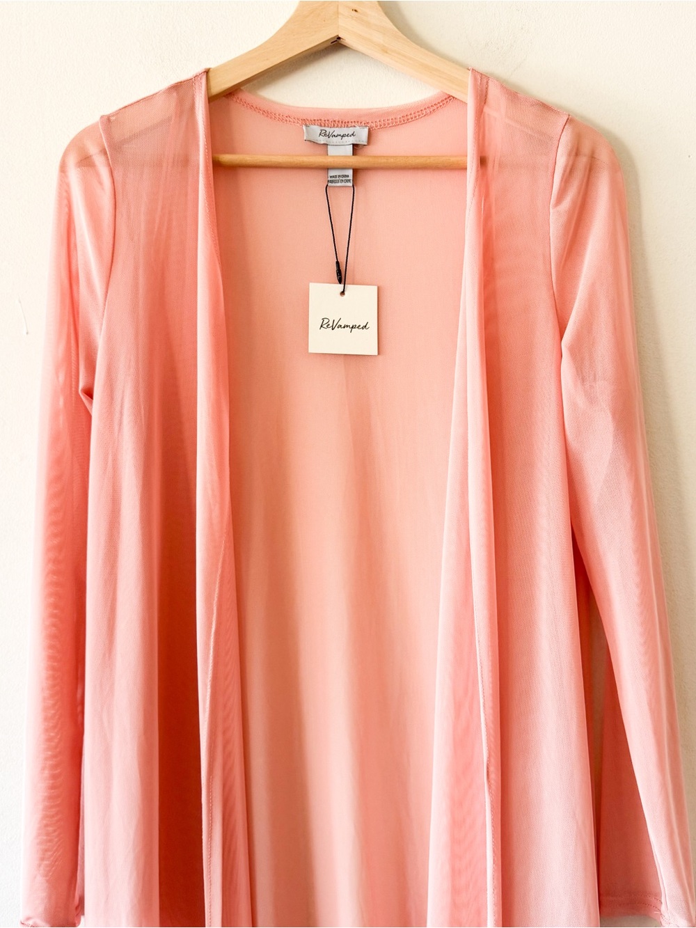 ReVamped Coral Duster Cardigan Size Medium - Picture 4 of 10